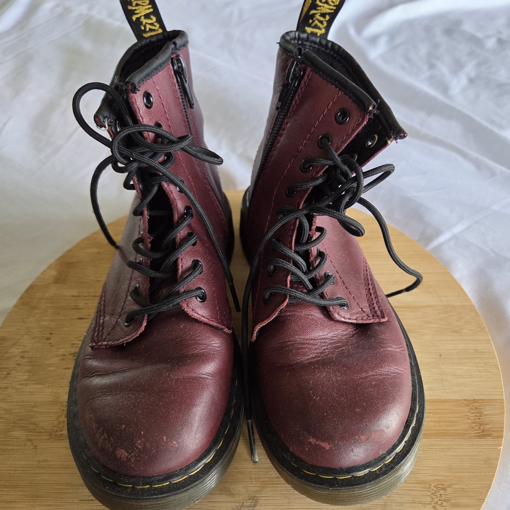 Dr. Martens | Maroon Leather Boots